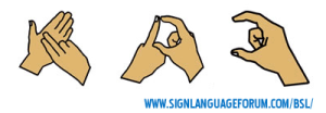 British Sign Language fingerspelling for NDC