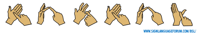 British Sign Language fingerspelling for Lesley
