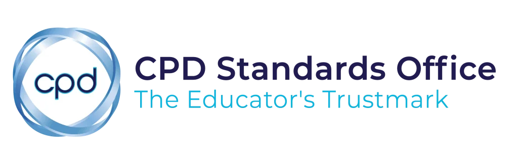 CPD Standards Office logo with a blue CPD circular icon and the words “CPD Standards Office – The Educator’s Trustmark.”