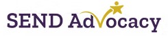 SEND Advocacy logo in purple and gold, featuring the words “SEND Advocacy” with a stylised gold figure above the lettering.