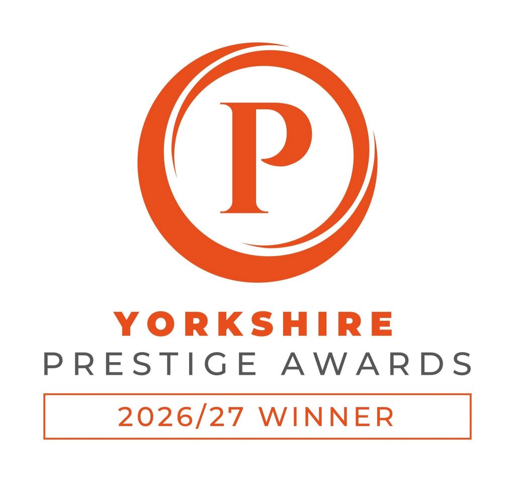 An award logo graphic for the Yorkshire Prestige Awards.
